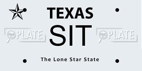 SIT Texas License Plate