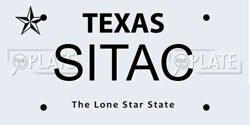 SITAC Texas License Plate