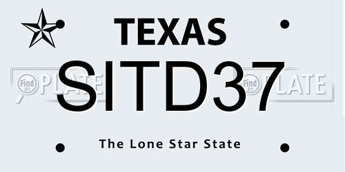 SITD37 Texas License Plate