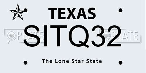 SITQ32 Texas License Plate