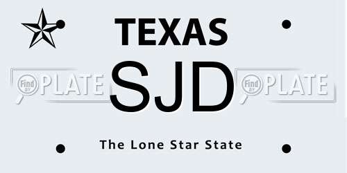 SJD Texas License Plate