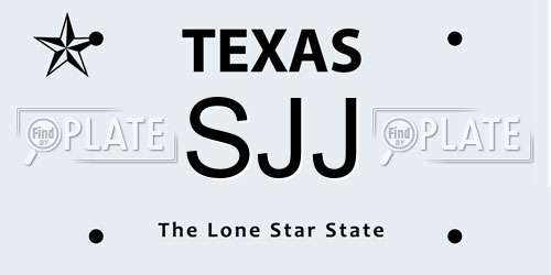 SJJ Texas License Plate