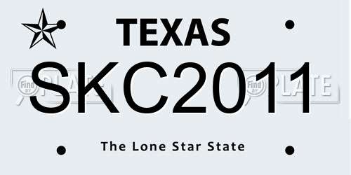 SKC2011 Texas License Plate