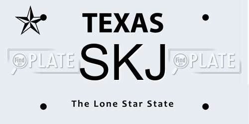 SKJ Texas License Plate