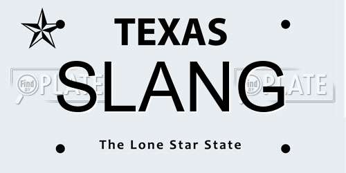 SLANG Texas License Plate