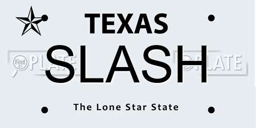 SLASH Texas License Plate