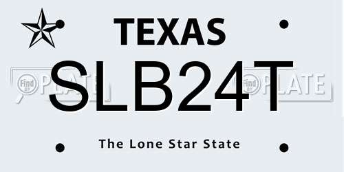 SLB24T Texas License Plate