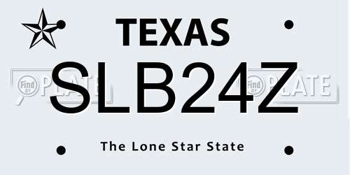 SLB24Z Texas License Plate