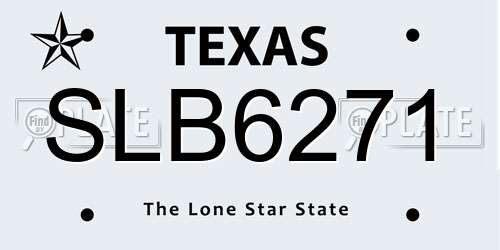 SLB6271 Texas License Plate