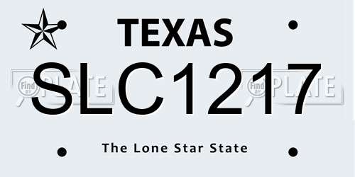 SLC1217 Texas License Plate