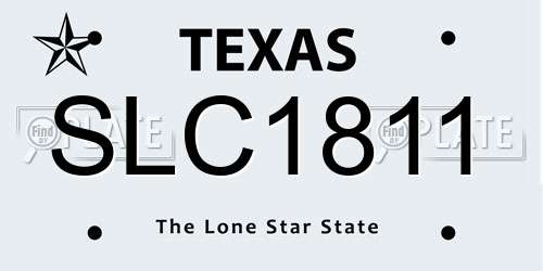 SLC1811 Texas License Plate