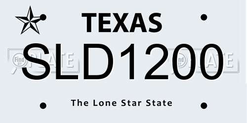 SLD1200 Texas License Plate