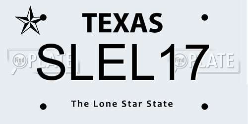 SLEL17 Texas License Plate