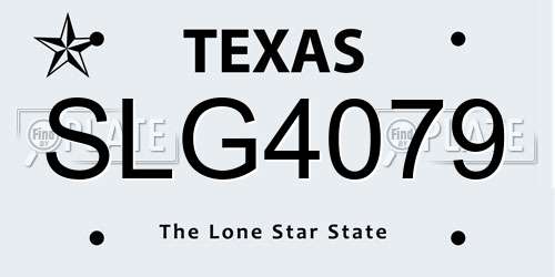 SLG4079 Texas License Plate