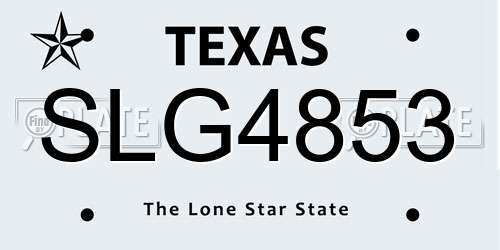 SLG4853 Texas License Plate