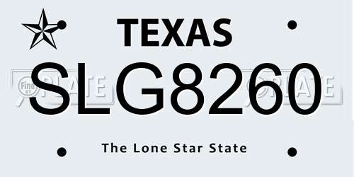 SLG8260 Texas License Plate
