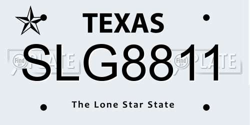 SLG8811 Texas License Plate