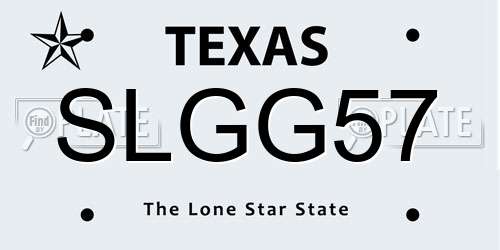 SLGG57 Texas License Plate