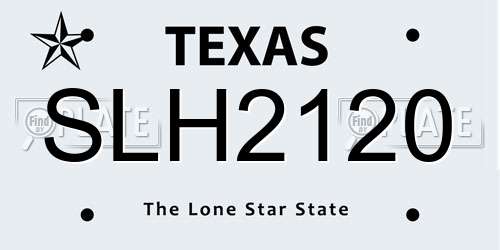 SLH2120 Texas License Plate