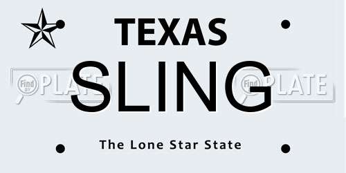 SLING Texas License Plate