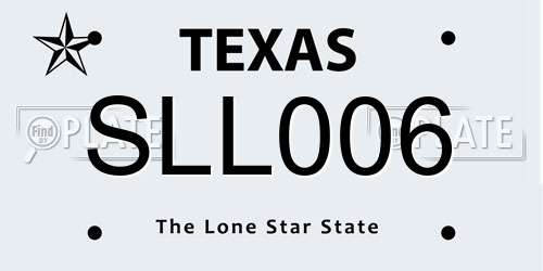SLL006 Texas License Plate