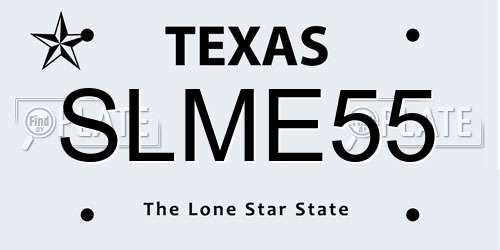 SLME55 Texas License Plate