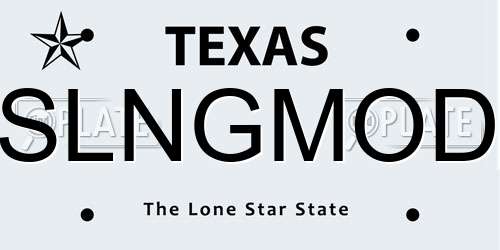 SLNGMOD Texas License Plate