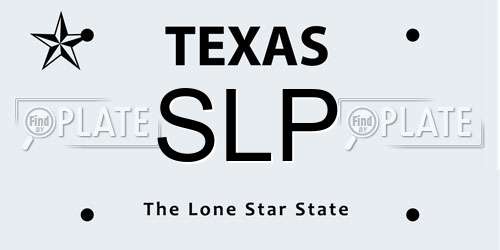 SLP Texas License Plate