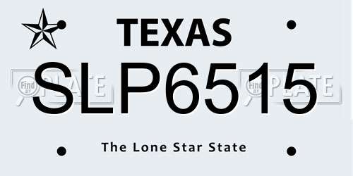 SLP6515 Texas License Plate