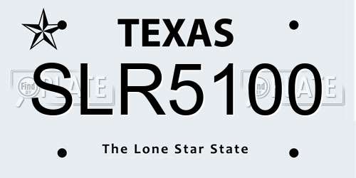 SLR5100 Texas License Plate