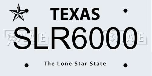 SLR6000 Texas License Plate