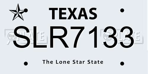 SLR7133 Texas License Plate
