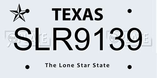 SLR9139 Texas License Plate
