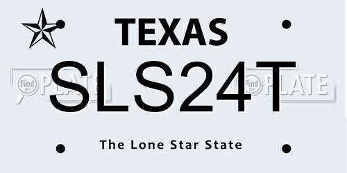 SLS24T Texas License Plate