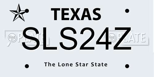 SLS24Z Texas License Plate