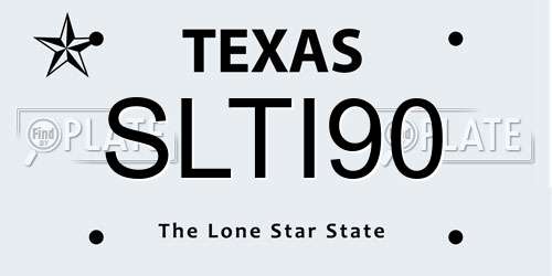 SLTI90 Texas License Plate