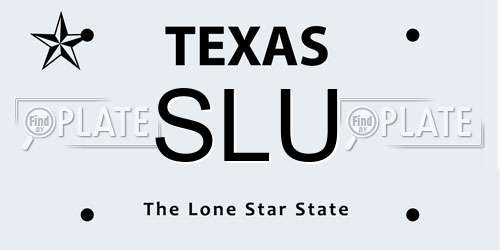 SLU Texas License Plate