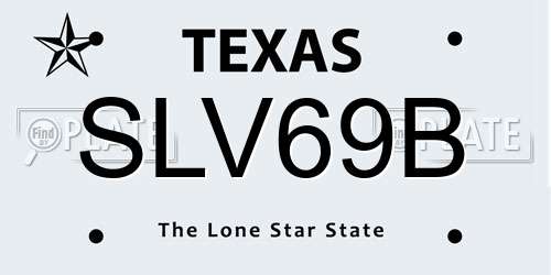 SLV69B Texas License Plate