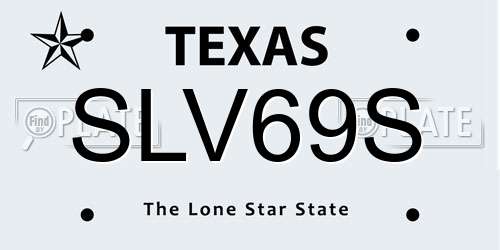 SLV69S Texas License Plate