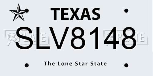 SLV8148 Texas License Plate