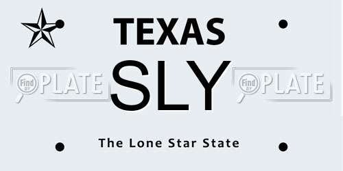 SLY Texas License Plate