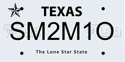 SM2M1O Texas License Plate