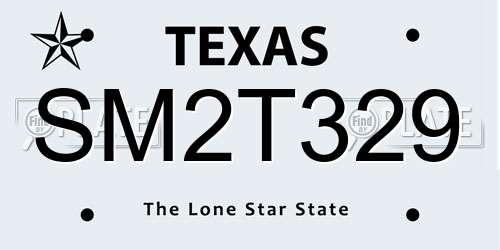 SM2T329 Texas License Plate