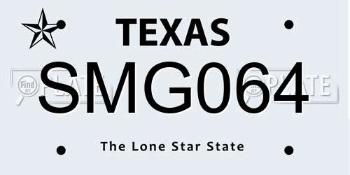 SMG064 Texas License Plate
