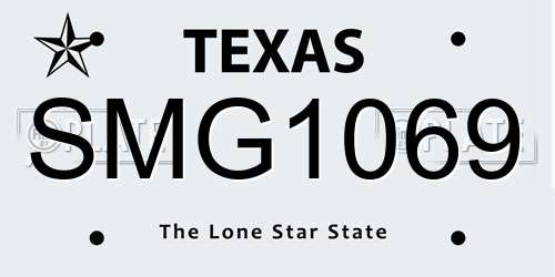 SMG1069 Texas License Plate