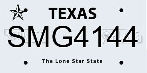 SMG4144 Texas License Plate