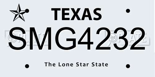 SMG4232 Texas License Plate