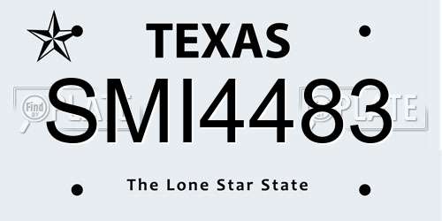 SMI4483 Texas License Plate