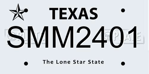 SMM2401 Texas License Plate