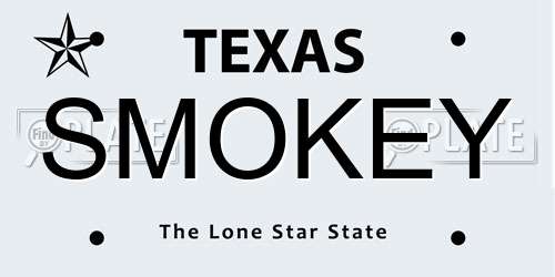 SMOKEY Texas License Plate